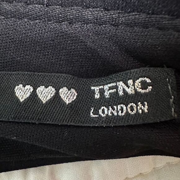 TFNC London Sequin Dress‎ Black V Neck Party Formal Evening Size 8 Cocktail - Picture 8 of 12